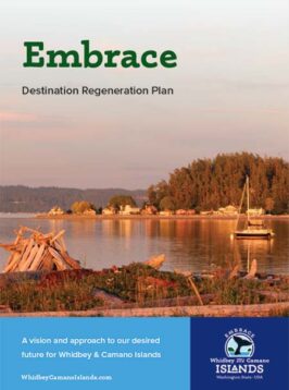 Cover of a guide.  The title says, "Embrace. Destination Regeneration Plan."